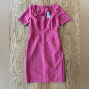 NWT $149 ANN TAYLOR Scoop neck short sleeve sheath dress sz 2